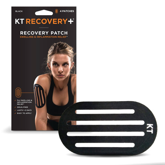 Kt Recovery+ Recovery Patch, Black - 4 patches