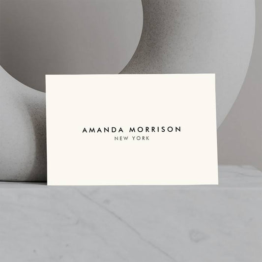 Minimalist Luxury Boutique Ivory Business Card