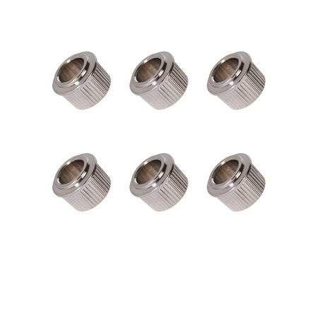 StewMac 3/8 inch Conversion Tuner Bushings, Round, Nickel, Set of 6