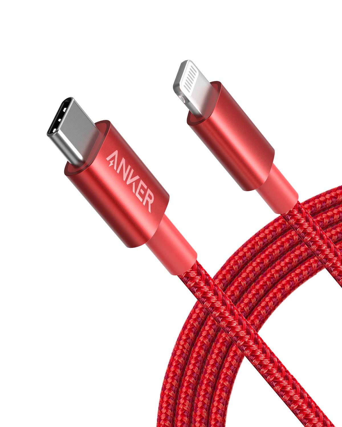 Anker 331 USB-C to Lightning Cable Red / 10ft