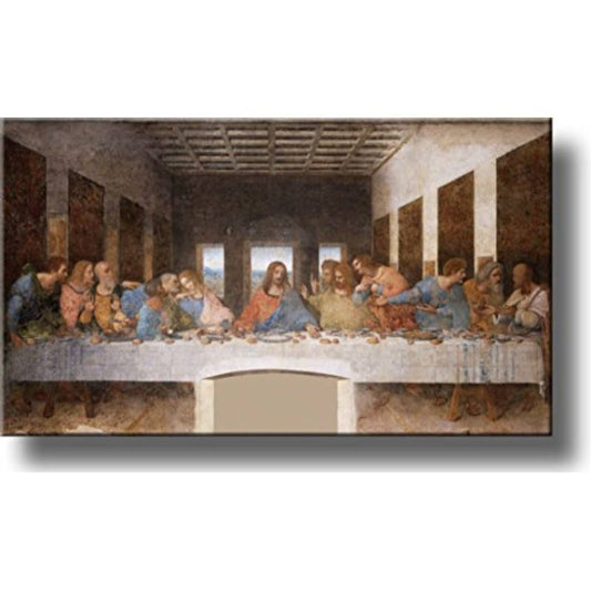 The Original Last Supper by Leonardo Da Vinci Painting Original Picture Made on Stretched Canvas Wall Art Decor Ready to Hang!.