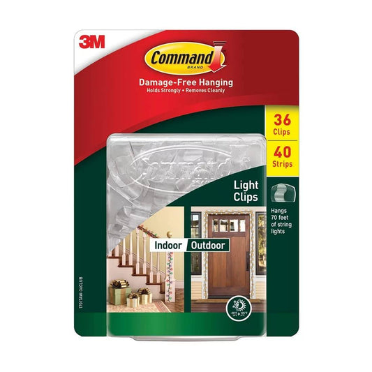 Command Outdoor Light Clips with Foam Strips Pack