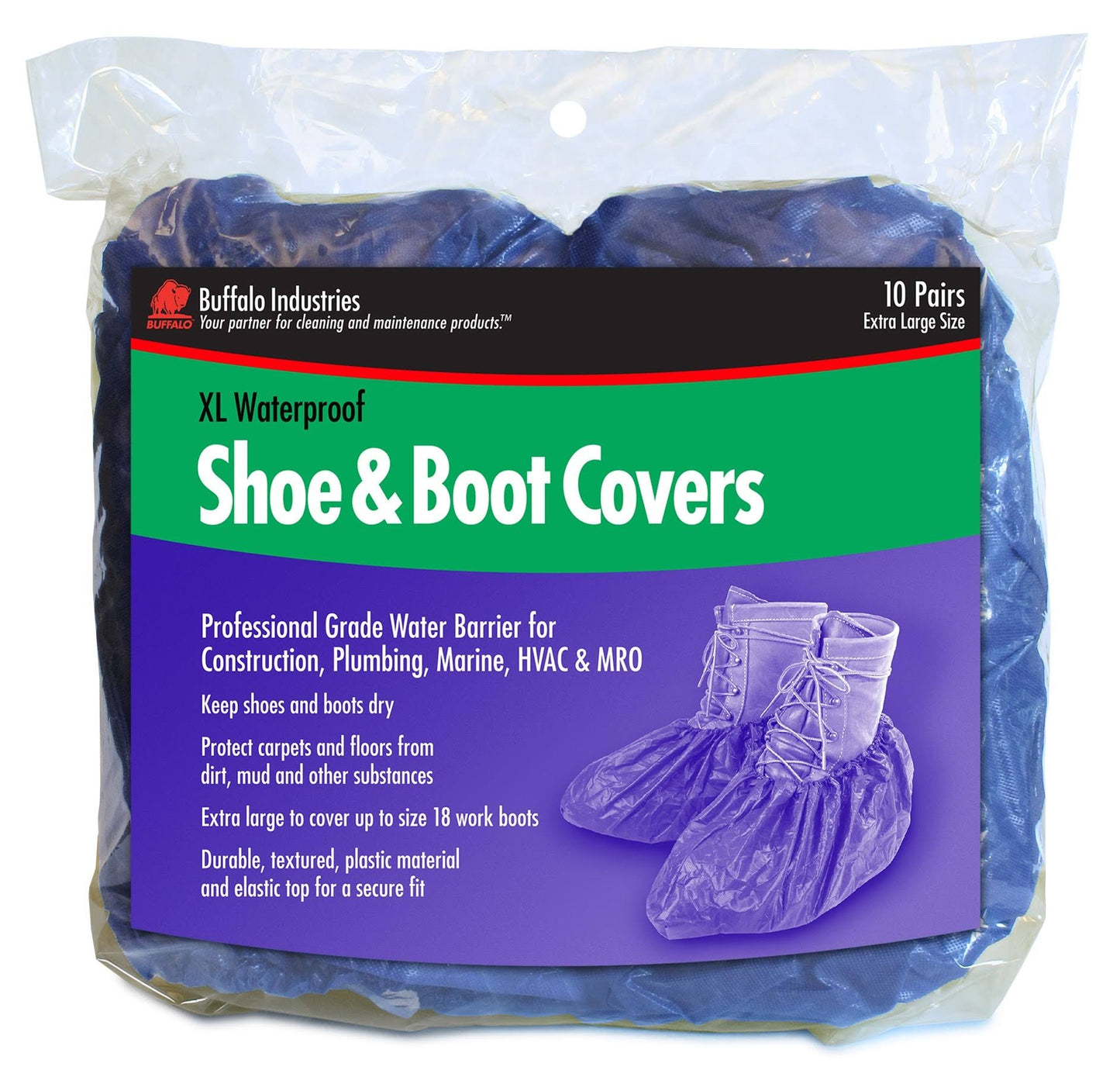 Buffalo Industries 68403 Shoe Cover XL Waterproof 10 PR