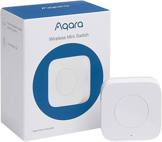 Aqara Wireless Mini Switch, Requires Aqara Hub, Zigbee Connection, Versatile 3-Way Control Button for Smart Home Devices, Compatible with Apple