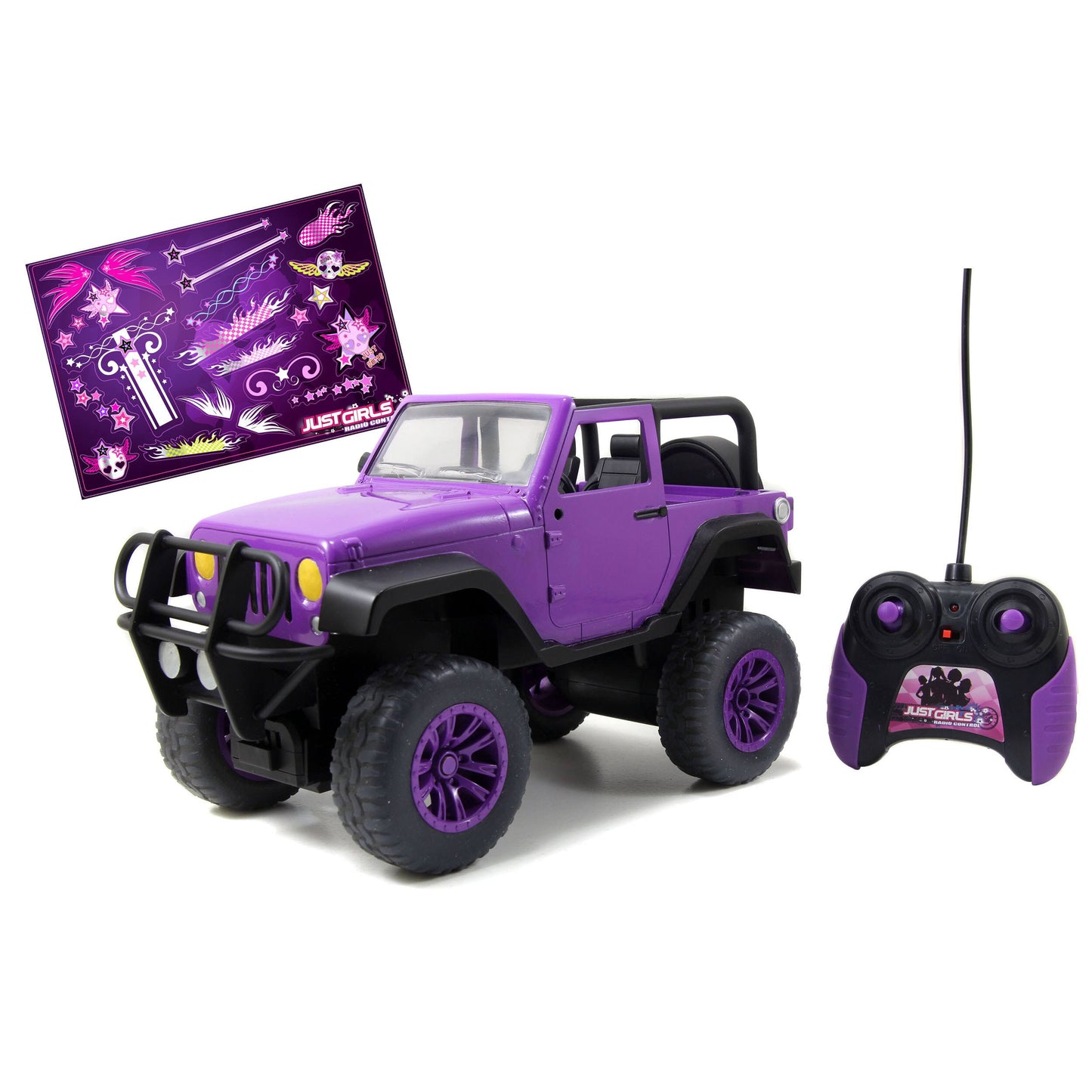 Jada Toys 1/16 Scale Girlmazing Big Foot Jeep R C Vehicle, Purple