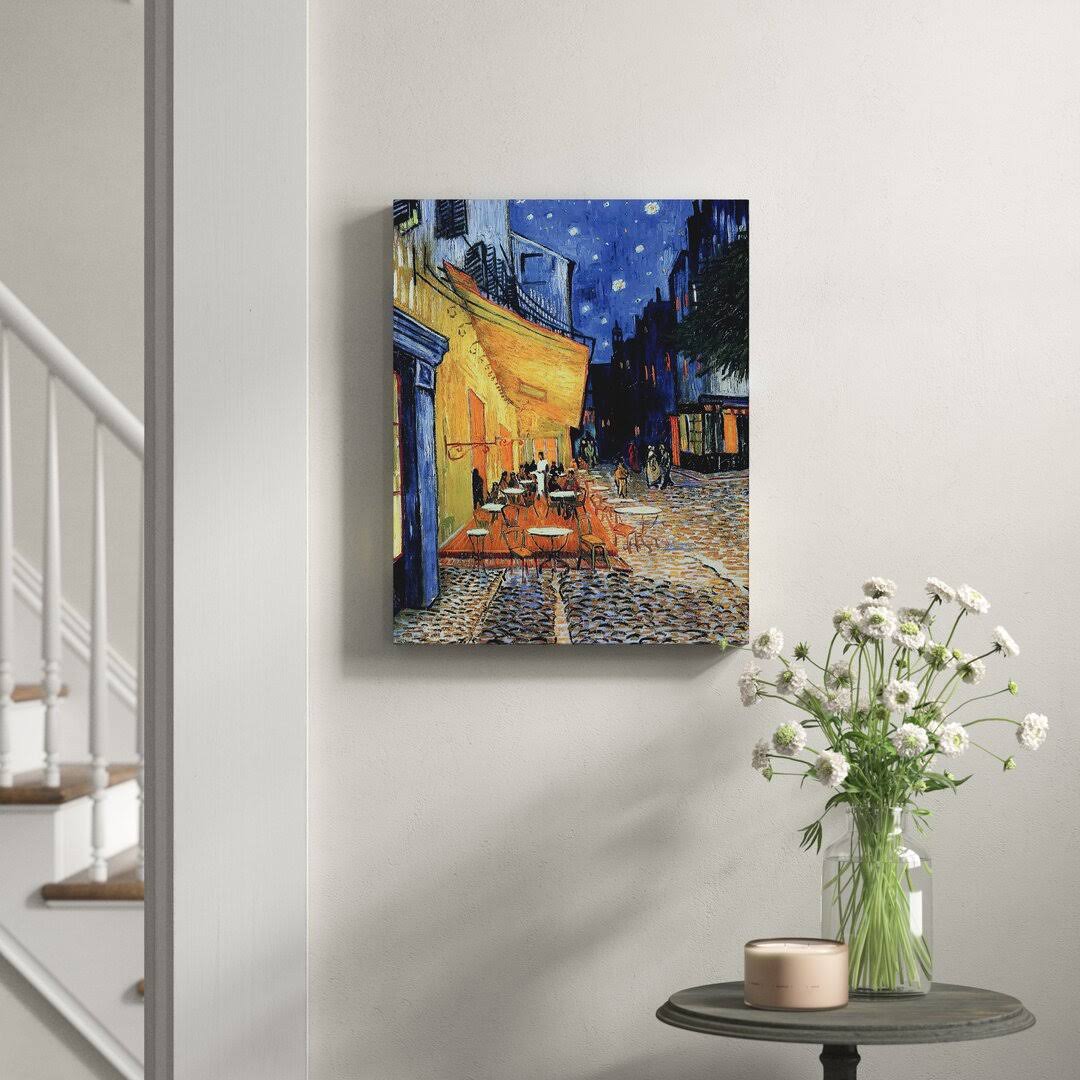 The Café Terrace by Vincent Van Gogh - Print on Canvas Print Vault W Artwork Size: 40 H x 30 W x 1.5 D