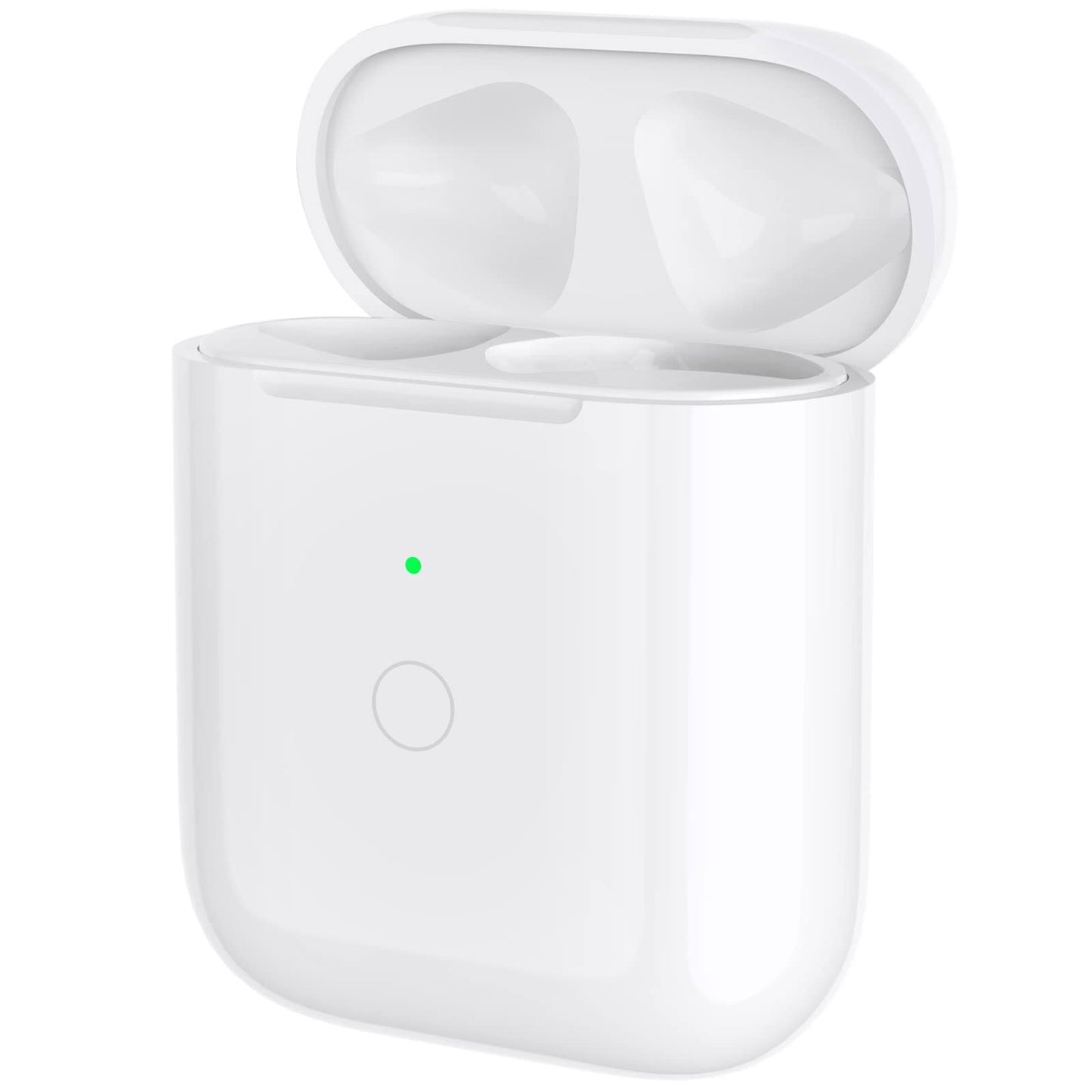 Aibrisk AirPods Charging Case Replacement Compatible with AirPods 1 2, Air Pod Wireless Charger Case with Bluetooth Pairing Sync Button Silicone Protective