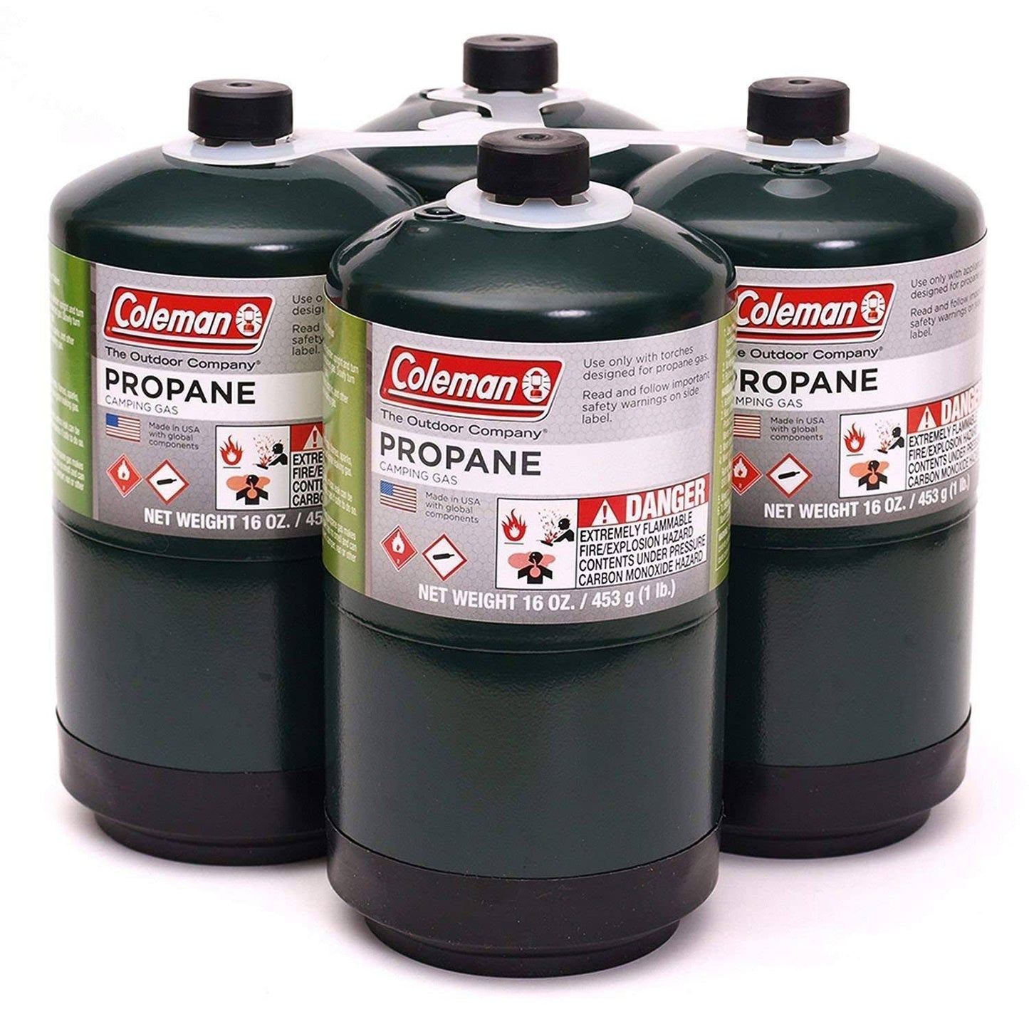 Coleman Propane Fuel Cylinders, 4 Pack, 16oz.