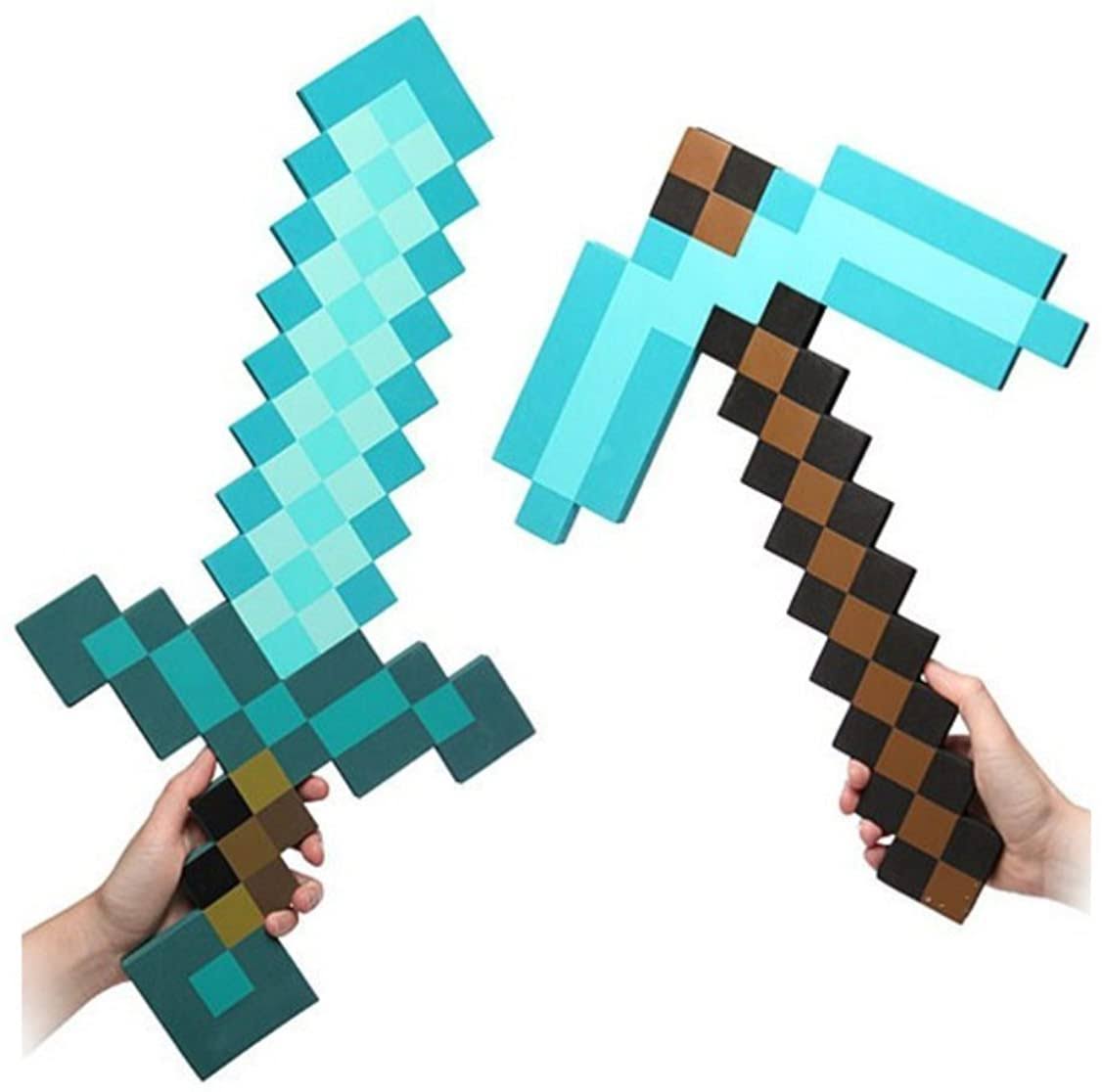 ThinkGeek Minecraft Foam Sword & Pickaxe Combo Set Of 2