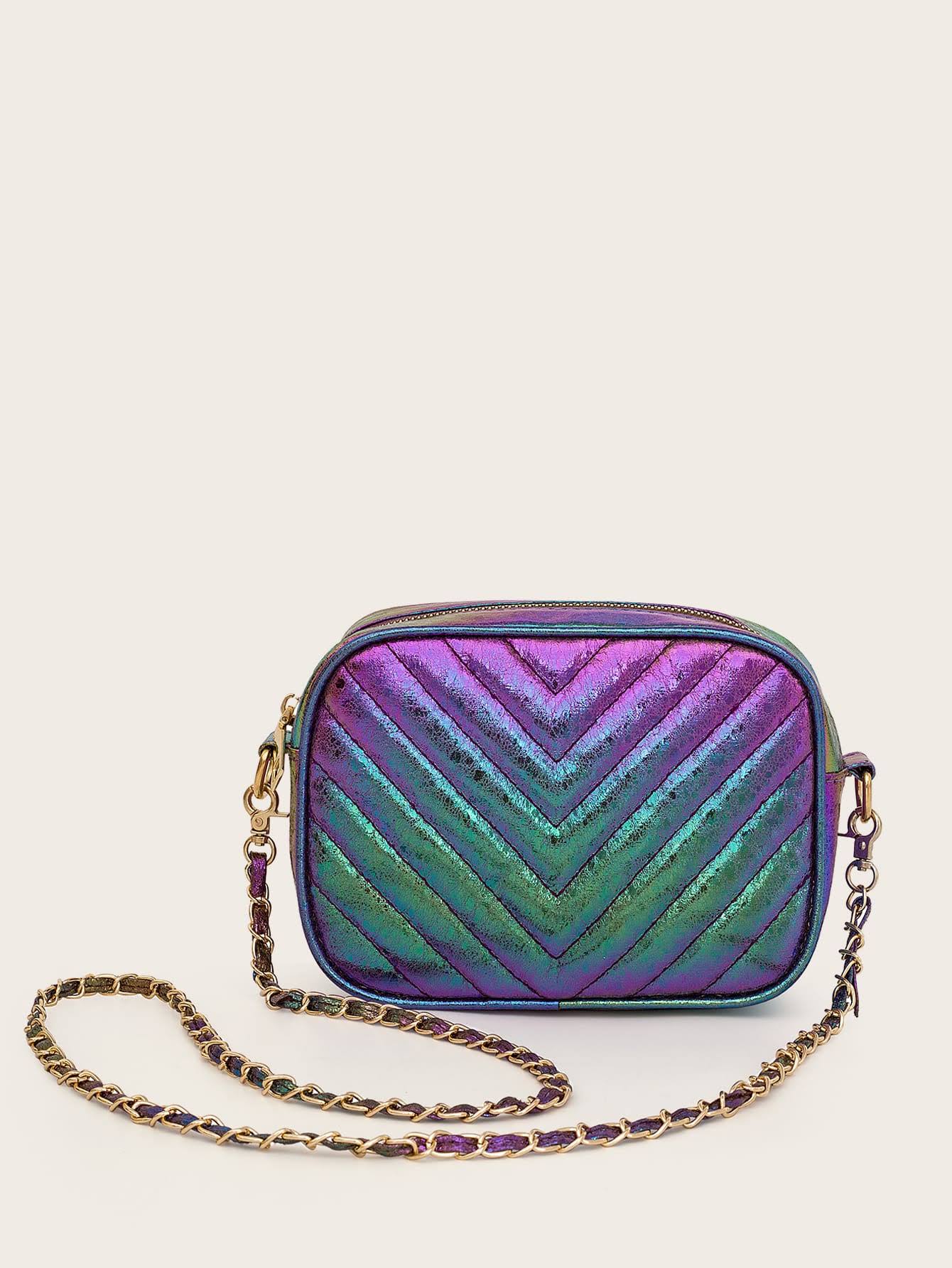 Mini Chevron Graphic Crossbody Bag