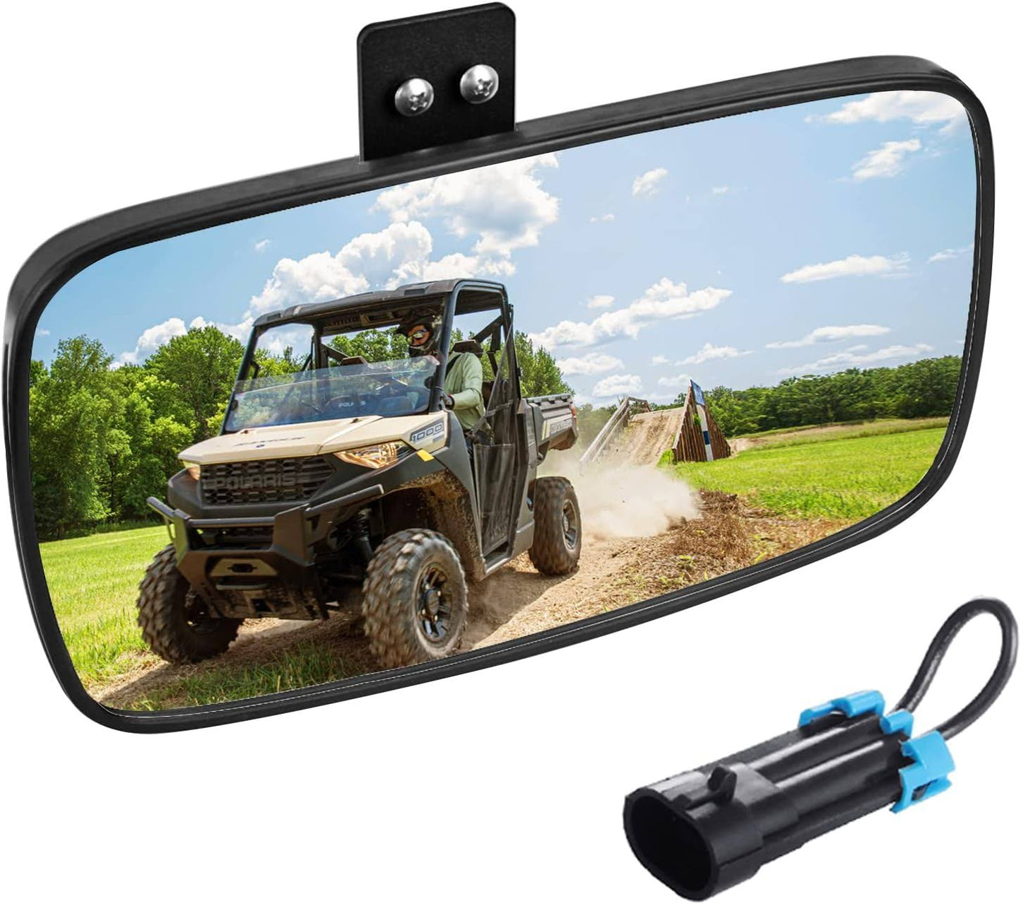 Ranger Rear View Mirror, UNIGT Center Convex Rearview Mirrors Compatible with 2017-2023 Polaris Ranger 500 570 900 XP 1000 XP/Crew Fits Factory RM001