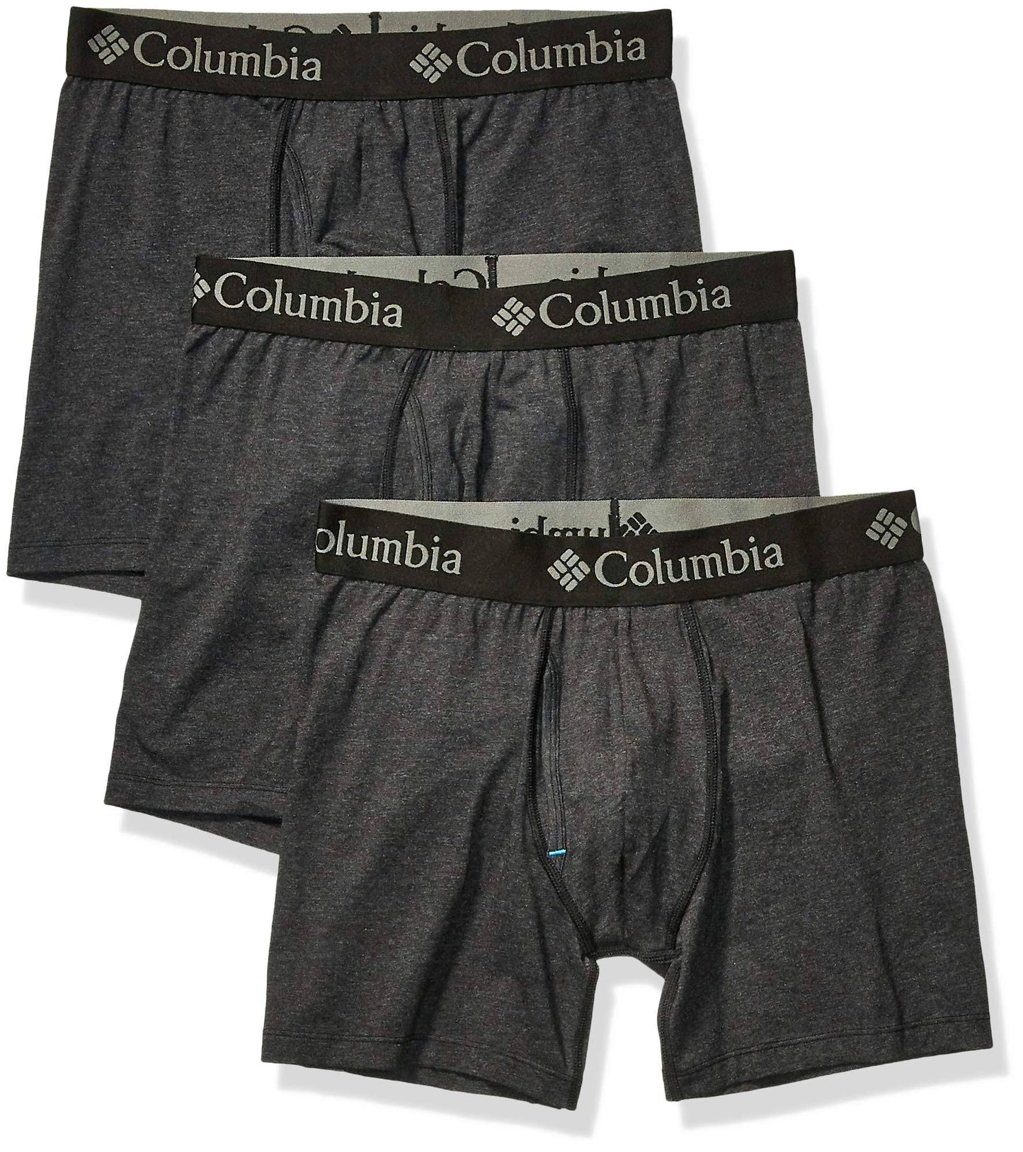 Columbia Mens 3 Pack Tri Blend Boxer Briefs - L / Black