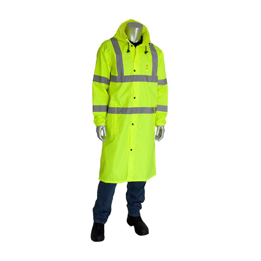 PIP 353-1048 Viz ANSI Type R Class 3 Value All Purpose 48 Raincoat Hi-Vis Yellow