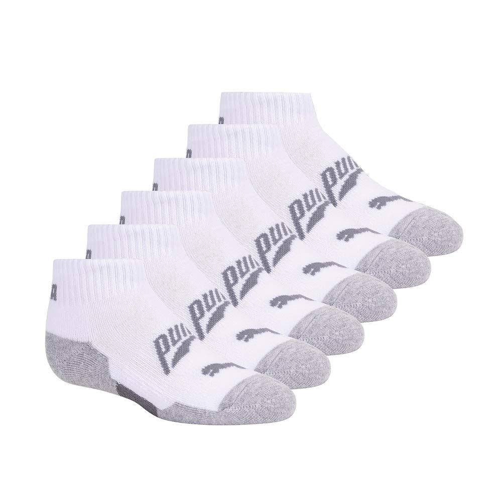 Puma Kids 6 Pack Low Cut Socks Sock Black Combo : 9-11 One Size