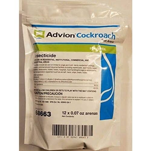 Advion 68663 Arena 12ct Bag Cockroach Bait Station, White