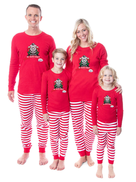 Intimo Polar Express Unisex Child Adult Train Movie Film Family Pajama Set (Child, 4) Red