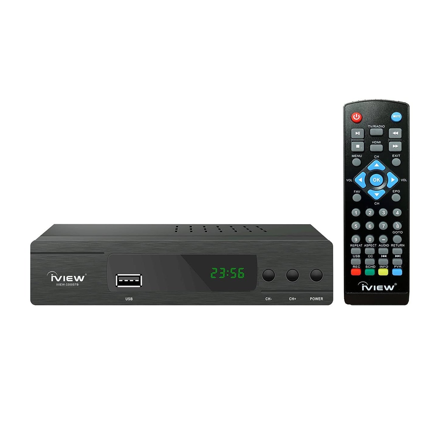 iView 3300stb Atsc Converter Box with Recording, Media Player, Built-in Digital Clock, Analog to Digital, QAM Tuner, Hdmi, USB 3300STBA (New Firmware)