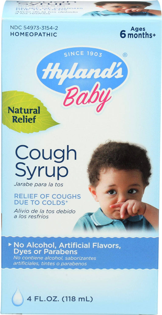 Infant and Baby Cold Medicine Cough Syrup Hylands Baby Natural Relief of Coughs Due to Colds 4 fl oz