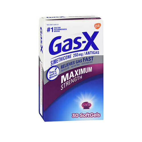 Gas-X Antigas, Maximum Strength, 250 mg, Softgels - 30 softgels