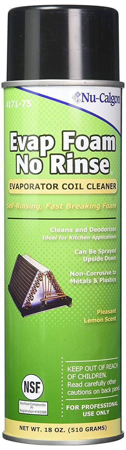 Nu-Calgon 4171-75 Evap Foam No Rinse Evaporator Coil Cleaner, 18 oz. - Pack of 6