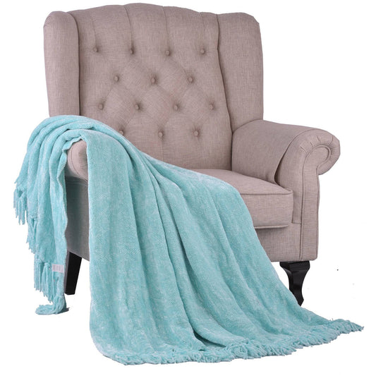 Boon Throw & Blanket Crystal Chenille Jumbo Throw Blanket, Niagara