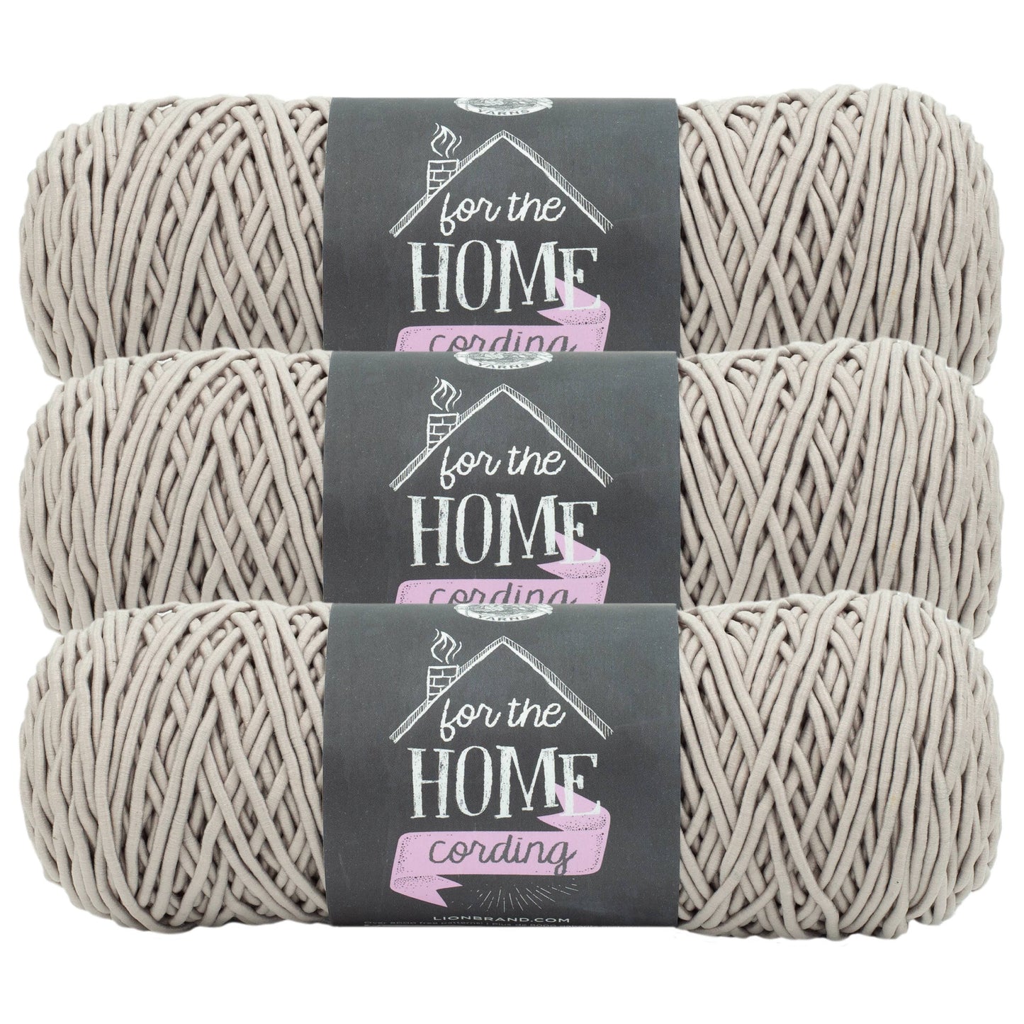 Lion Brand for The Home Cording Yarn 3pk - Greige