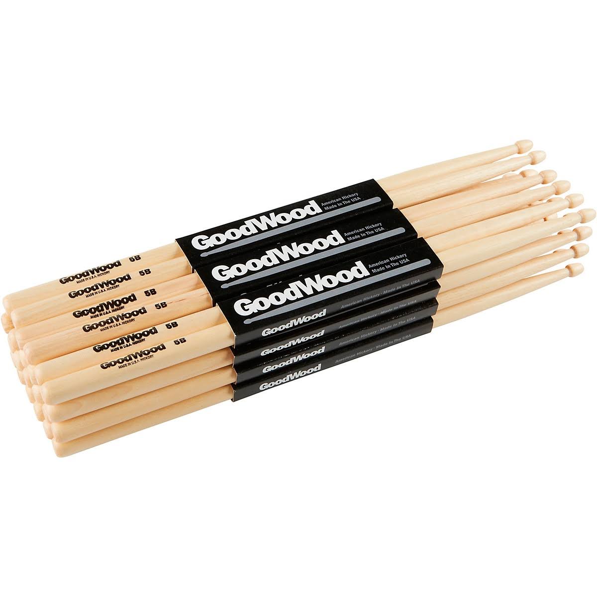 Goodwood 12-Pack Drumsticks 2B Wood