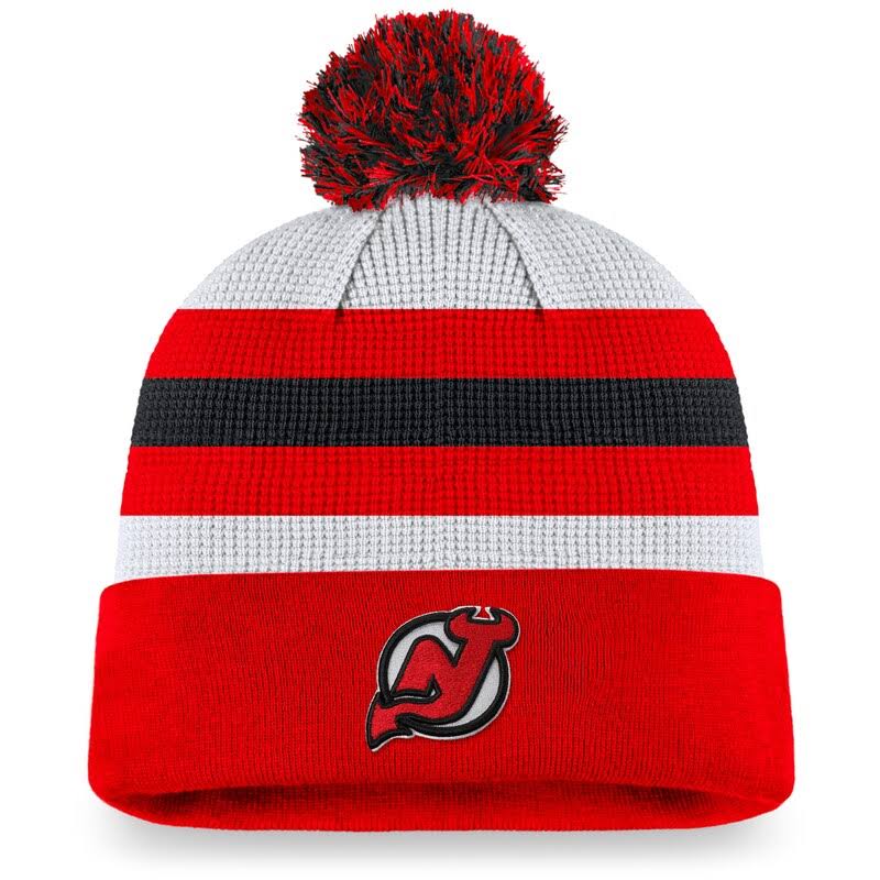 Fanatics NHL New Jersey Devils Authentic Pro Jersey Pom Knit Beanie - One Size