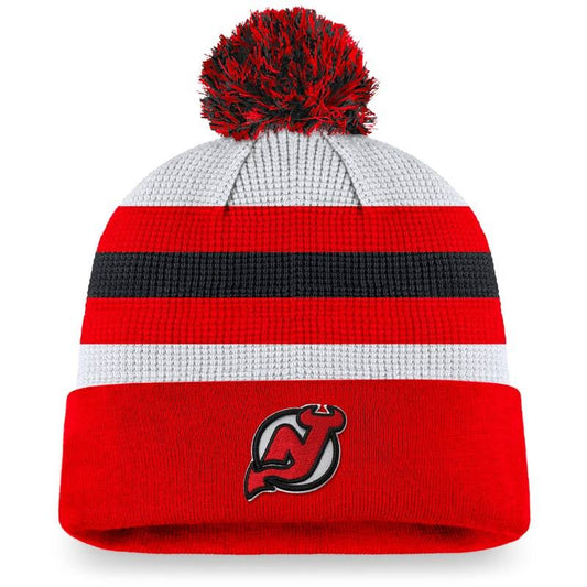 Fanatics NHL New Jersey Devils Authentic Pro Jersey Pom Knit Beanie - One Size