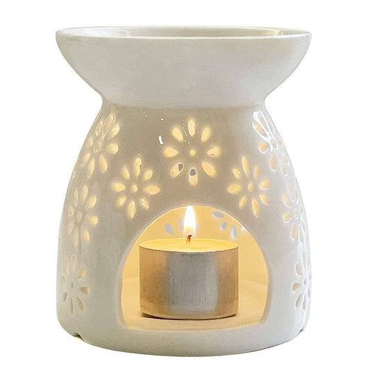 Hwagui Ceramic Tea Light Holder,Aromatherapy Oil Burner, Wax Warmer, Tealight HO