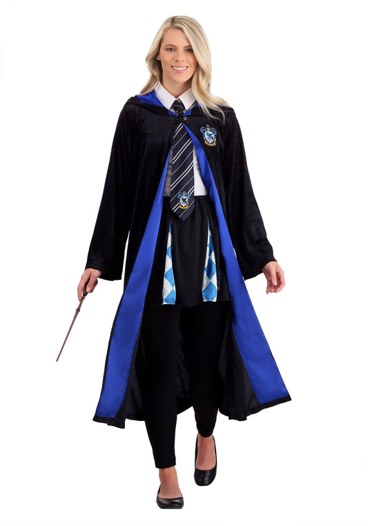 Harry Potter Deluxe Ravenclaw Robe for Adults | Adult | Womens | Black/Blue | XL | Jerry Leigh