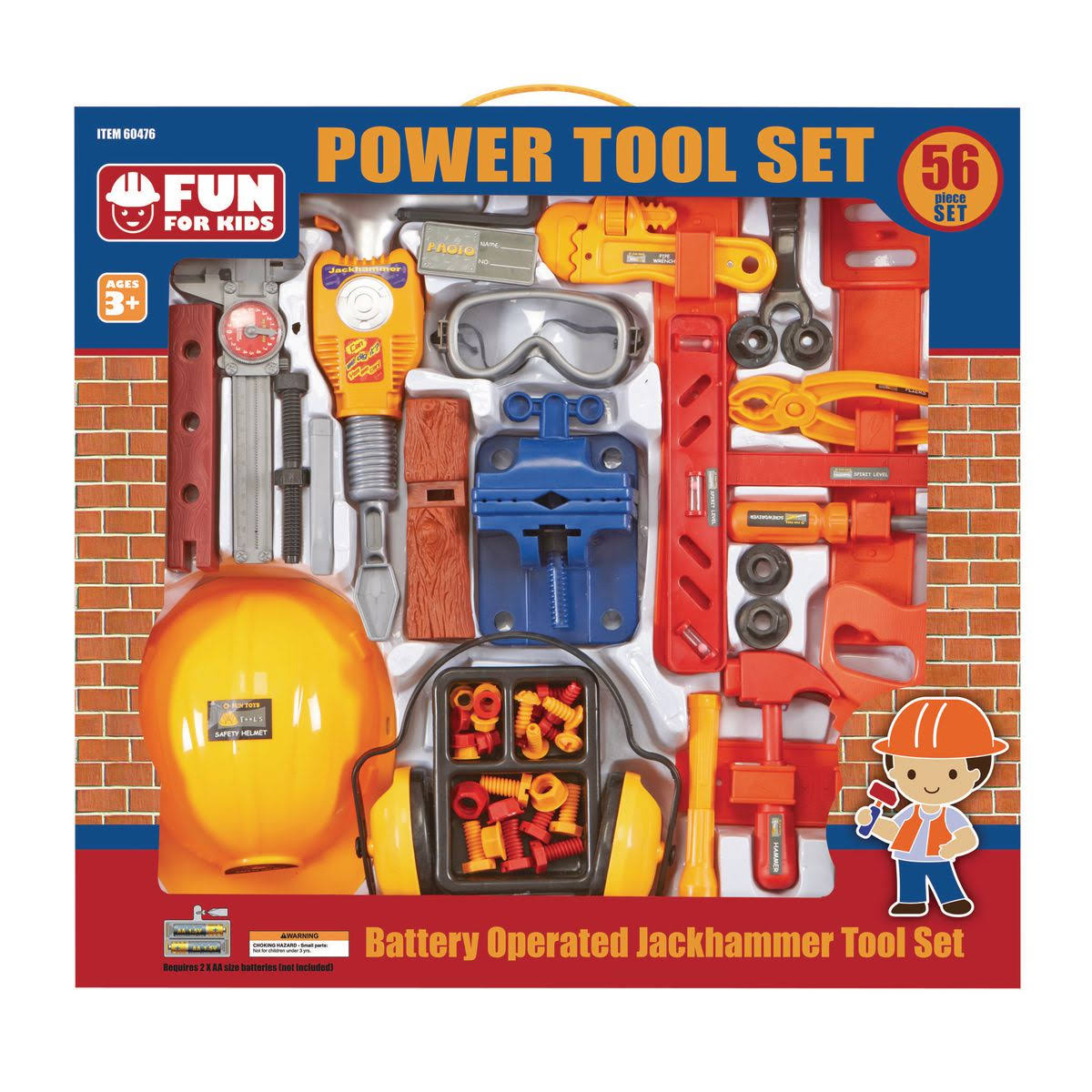 Toy Power Tool Set, 56 Piece