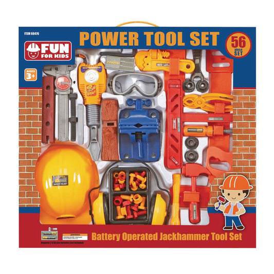 Toy Power Tool Set, 56 Piece