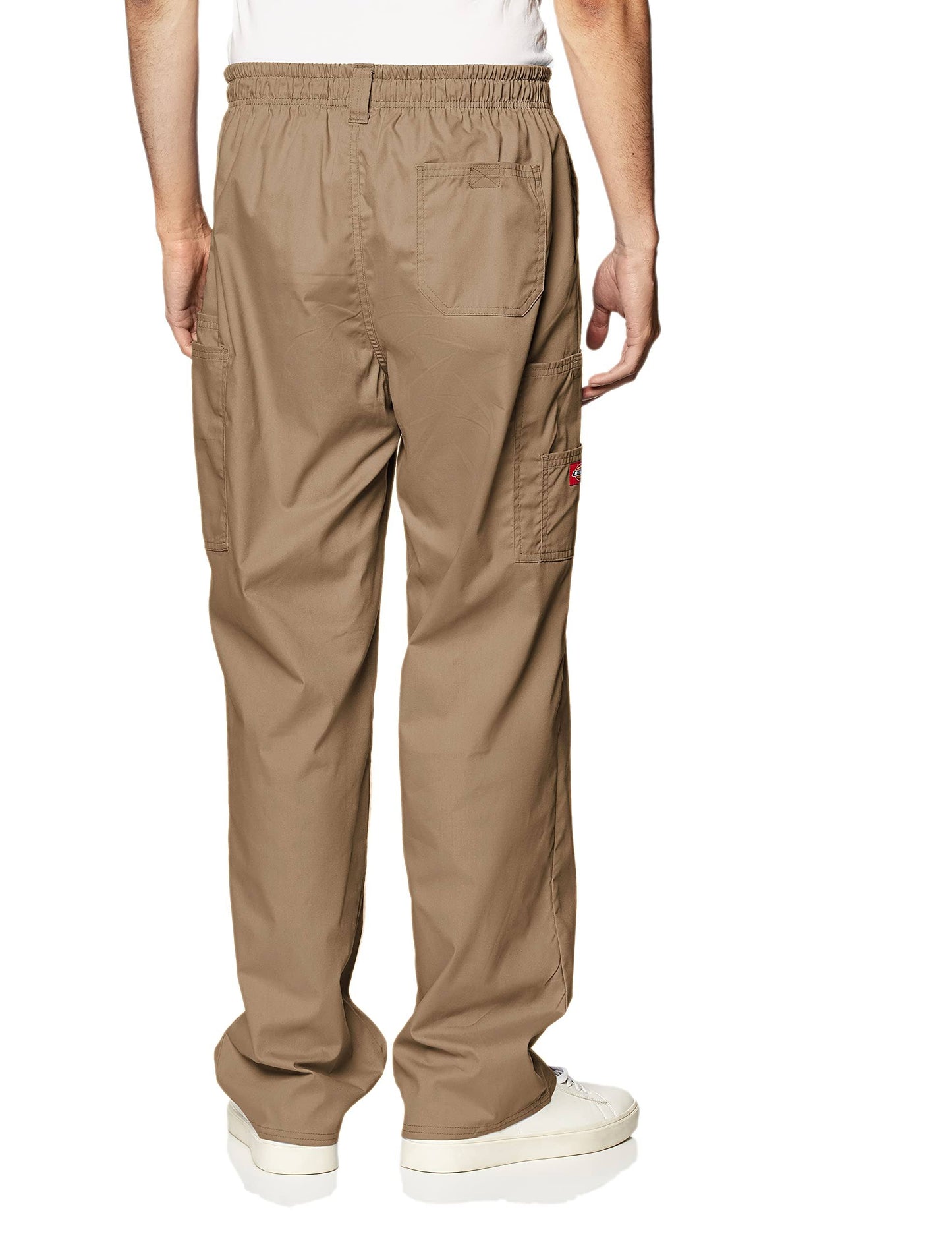 Dickies EDS Signature Mens Zip Fly Pull-On Scrub Pant - Khaki (L)