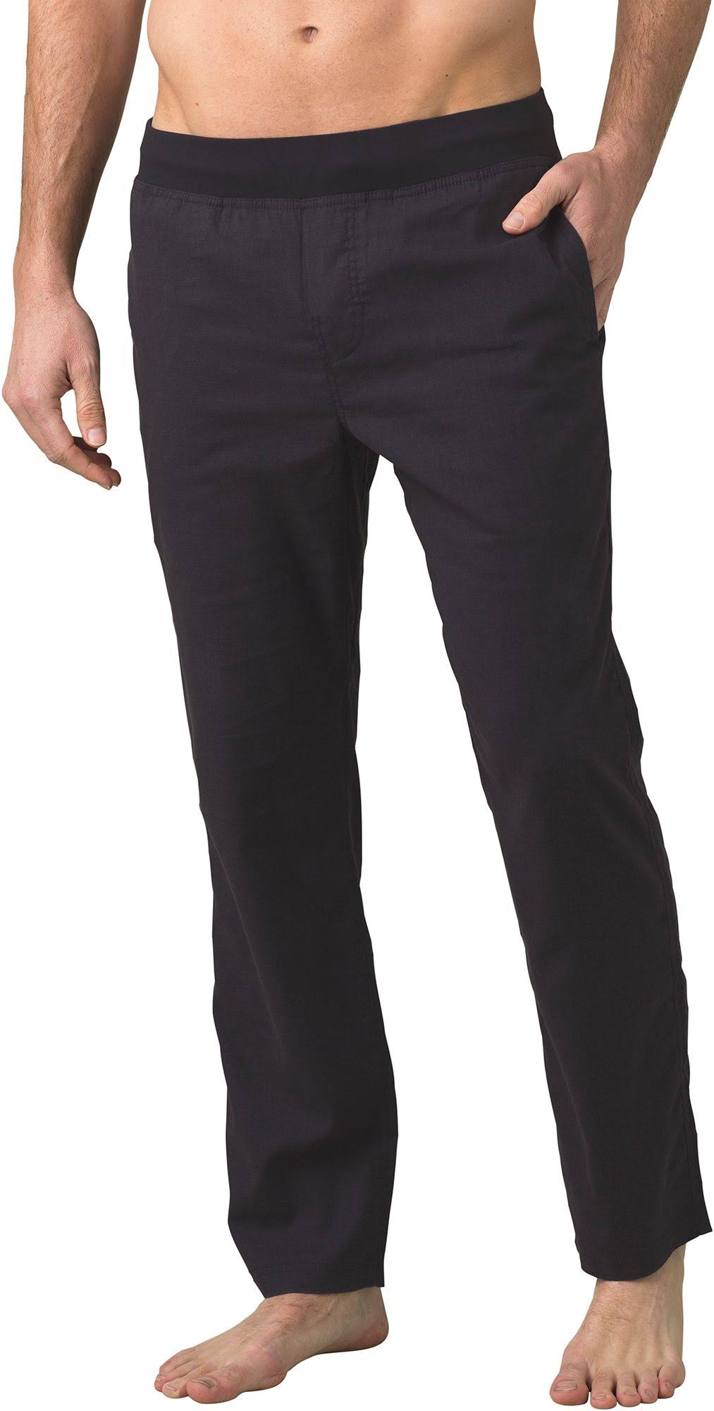 Prana Mens Vaha Straight 32 inch Pant - XXL - Dark Black