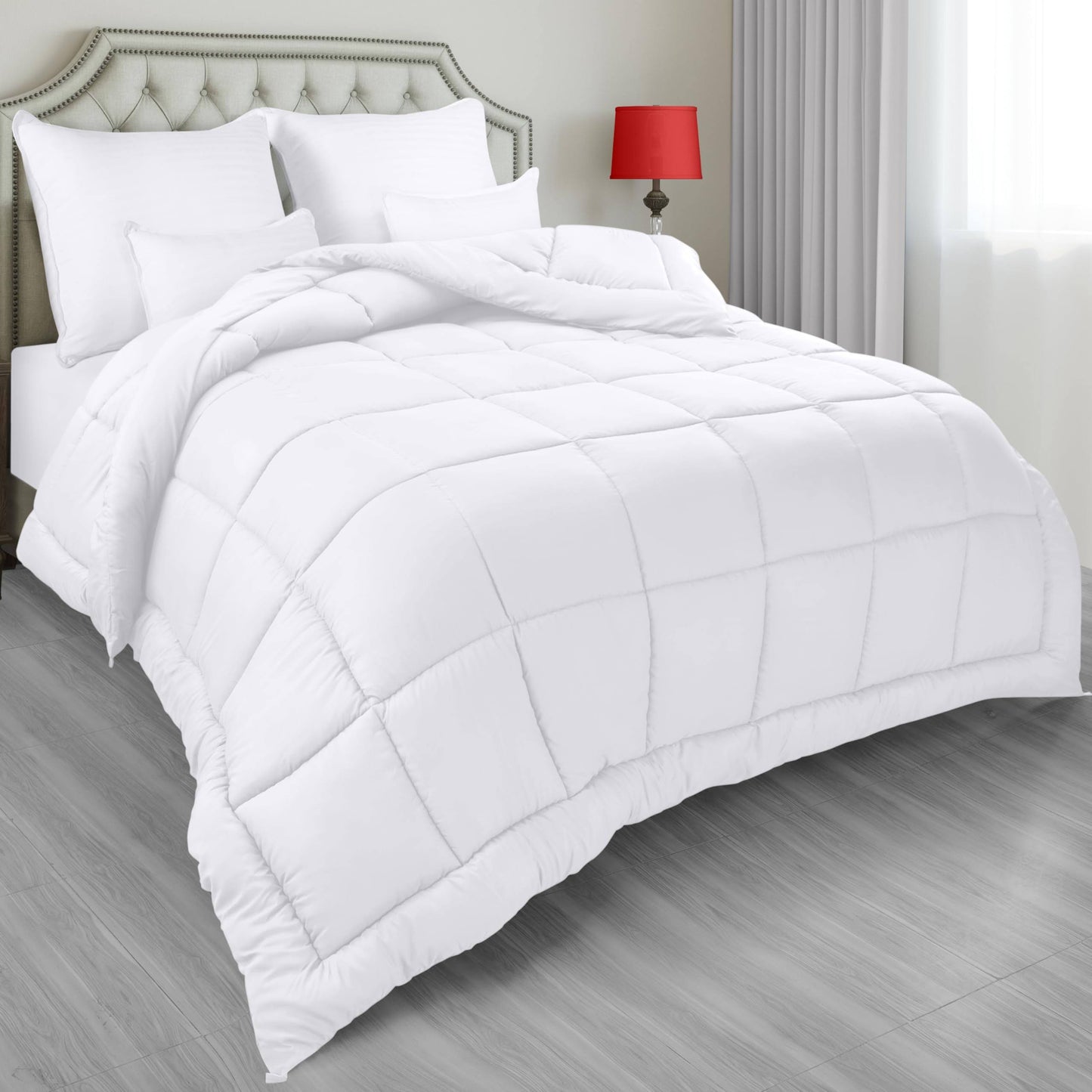 Utopia Bedding Down Alternative Comforter (Twin, White) - All Season Comforter - Plush Siliconized Fiberfill Duvet Insert - Box Stitched