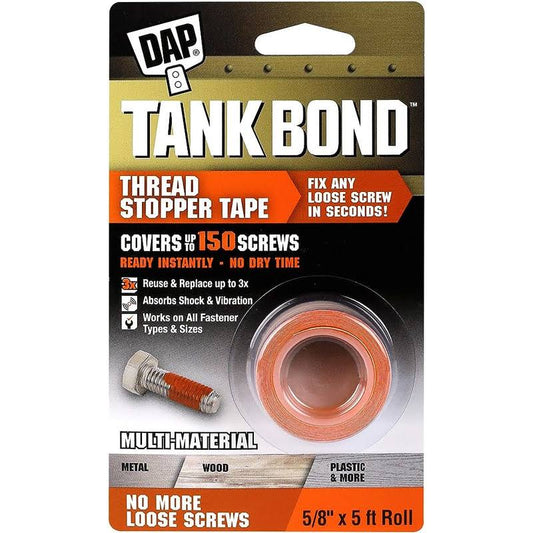 Dap 7079800169 Tank Bond Thread Stopper Tape, 5/8 inch x 5 Feet