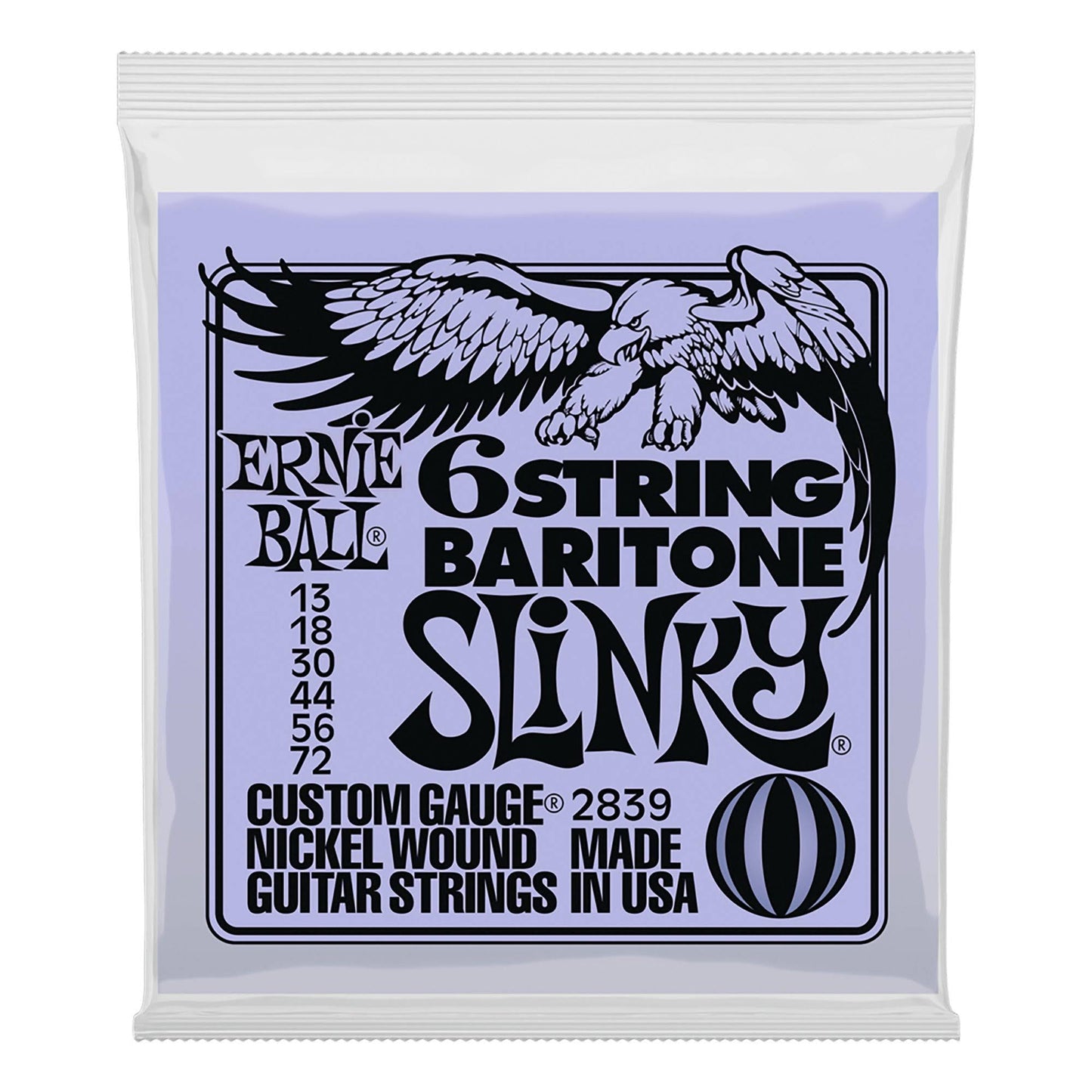 Ernie Ball 2839 6-String Baritone Slinky Electric Guitar Strings