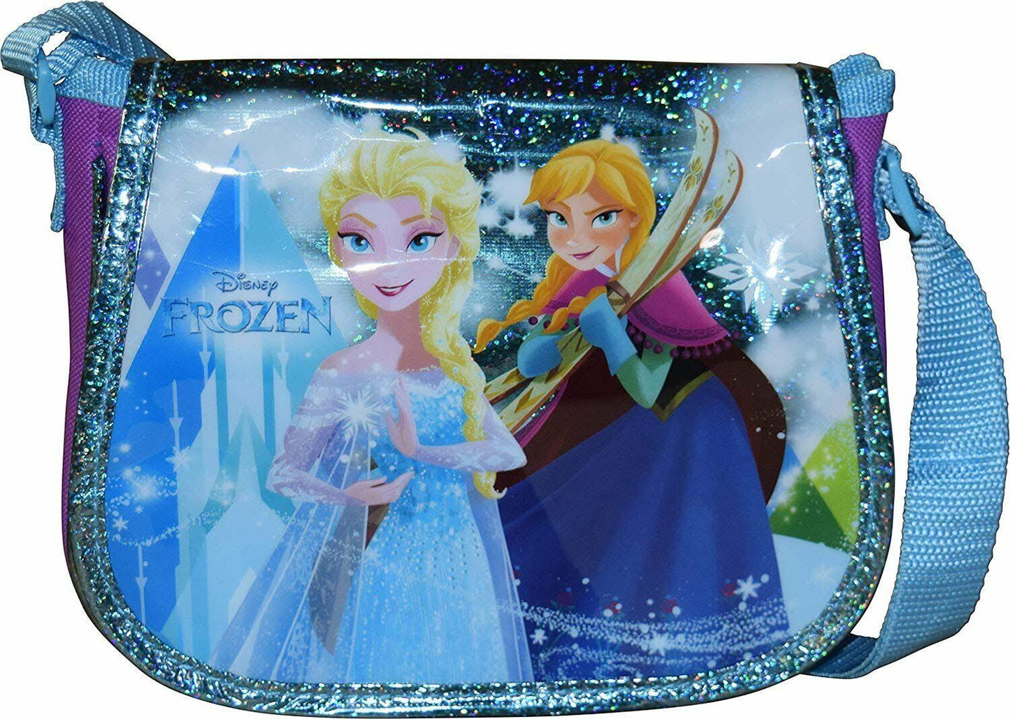 Disney Girls Frozen 2 Flap Over Crossbody Bag - Purple One Size