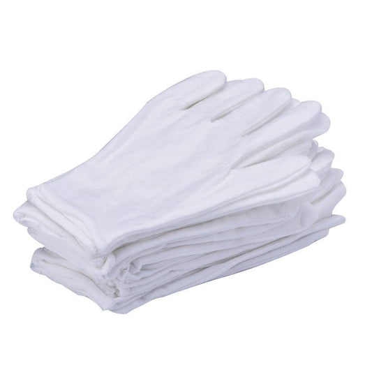 lansue 24Pcs/12 Pairs 8.27 Inches White Cotton Work Gloves