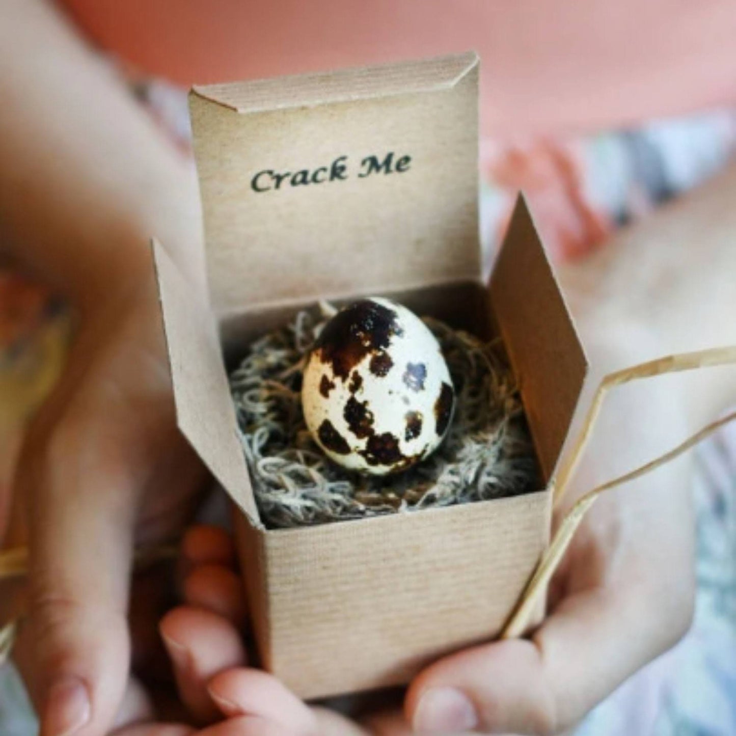 Pregnancy Announcement - Gender Reveal - Baby Shower -Grandparent announcement - Unique Custom announcement -Quail Egg Announcement