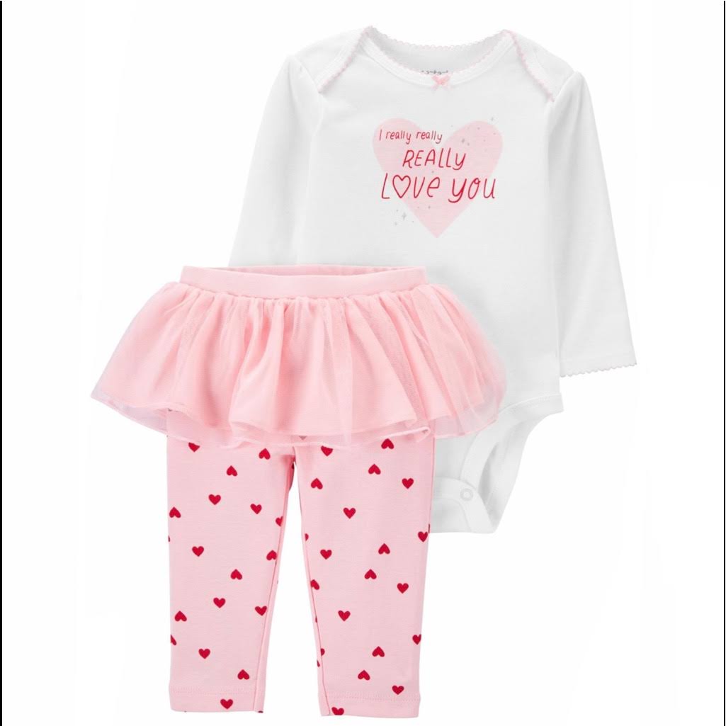 Carters Baby Girls Matching Sets Carters 2-Piece Really Love You Set