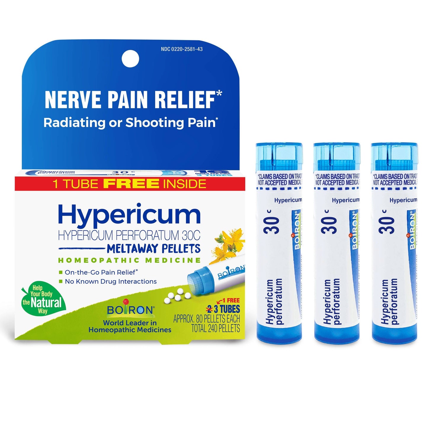 Boiron Hypericum Perforatum 30C Bonus Pack 3 Tubes