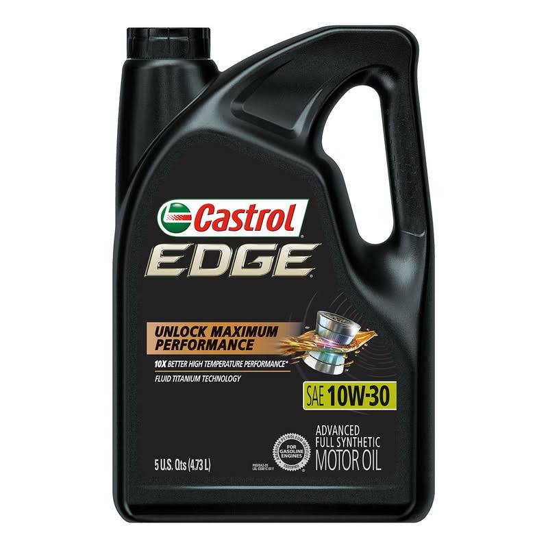 Castrol 03081 Edge 10W-30 Advanced Full Synthetic Motor Oil 5 Quart