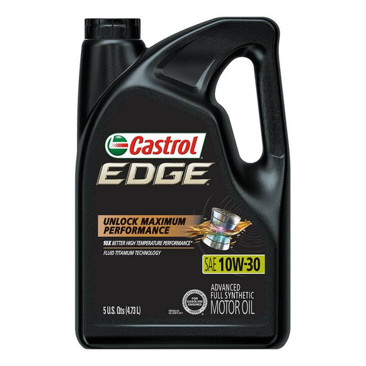 Castrol 03081 Edge 10W-30 Advanced Full Synthetic Motor Oil 5 Quart