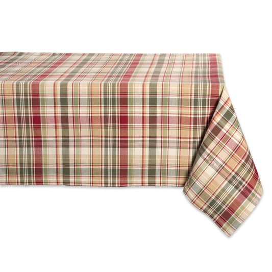 DII Give Thanks Plaid Tablecloth 60x84