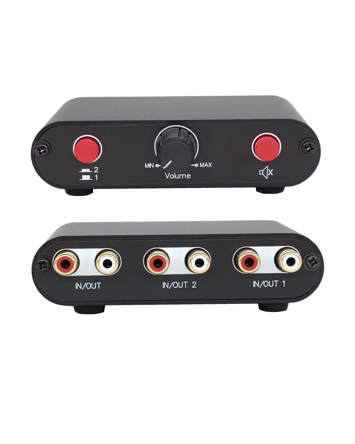 2-Way RCA Stereo Audio Switch Input Signal Source Switcher Selector Splitter Box2 in 1 Out / 1 in 2 Out-RC21 TENEALAY