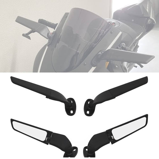 ACTech Motorcycle Mirrors Adjustable Rotating Wind Wing Rearview Mirror for Kawasaki Ninja 400 650 2018-2022 ZX10R ZX6R Zx-636 at MechanicSurplus.com AC-QC03