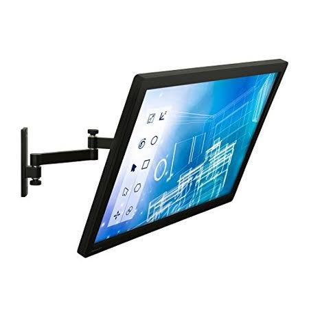 Mount-It! Full Motion Computer Monitor Wall Mount, Articulating Arm Fits Single Monitor Screens 19 20 21.5 22 24 27 30 Inches, VESA 75 and 100 MI-404