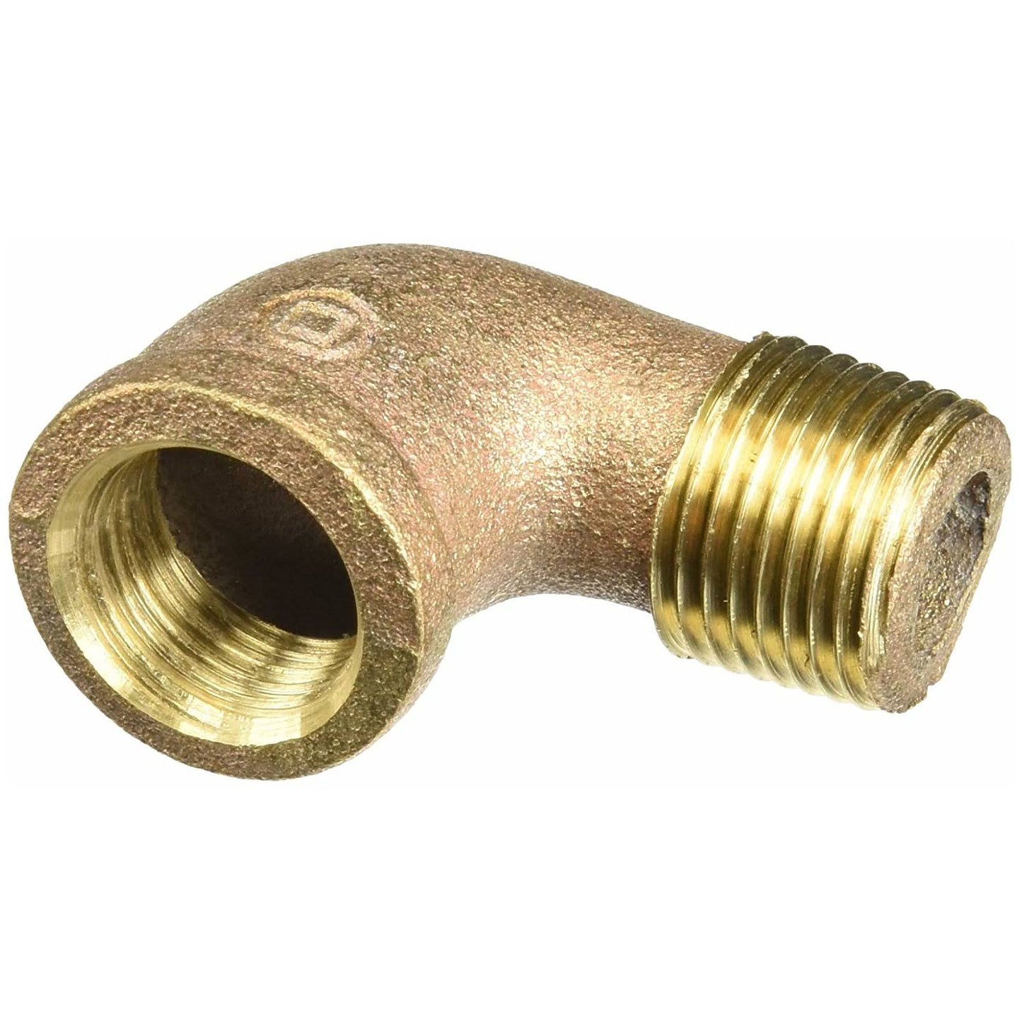 Anderson Metals 38116 Red Brass Pipe Fitting, 90 Degree Street Elbow, 3/4 Female x 3/4 Male